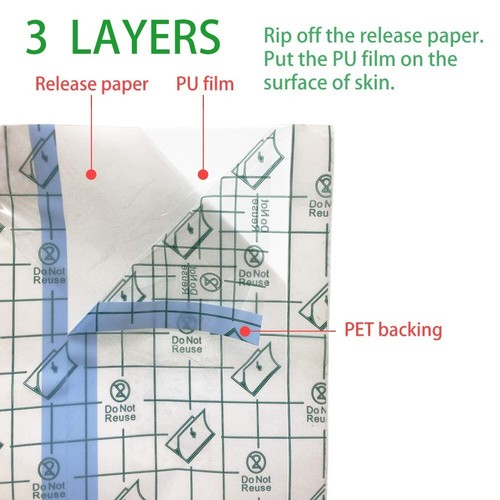 Tattoo Aftercare Bandage Roll 10"x2 Yard Waterproof Film Adhesive Healing Wrap - Picture 8 of 9