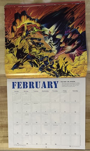 1996 Calendar Marvel Comics X-MEN 16 Month Calendar - Collectors - XMEN Calendar - Picture 5 of 18