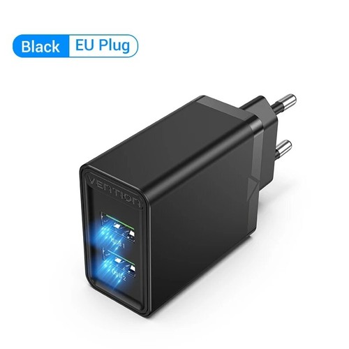 Cargador USB Doble Enchufe 18W 3.4A Max Adaptador Rápido Cargador de Pared para Teléfono Samsung - Imagen 19 de 21