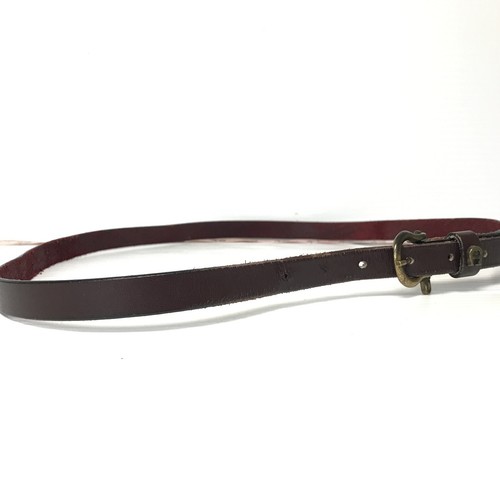 Cintura donna Etienne Aigner classica bordeaux media vintage skinny logo pelle - Foto 6 di 10