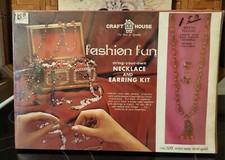 Craft House Fashion Fun Necklace Earrings Kits Vintage 1971 Sealed NOS 2 Kits