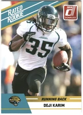2010 Panini Donruss Football Deji Karim Rated Rookie Jacksonville Jaguars #26