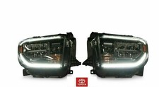 New Oem Toyota Tundra 2018-2019 Trd Sport & Pro Gloss Black Led Headlights 2pc