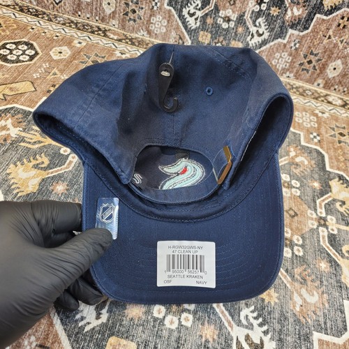 Seattle Kraken '47 Brand Clean Up Strap Back Hat NHL Adjustable OSFA Blue Cap - Bild 7 von 16