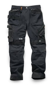Scruffs Pro Trade Flex Plus Slim Fit Work Trousers Black (Various Sizes) Men's | eBay
