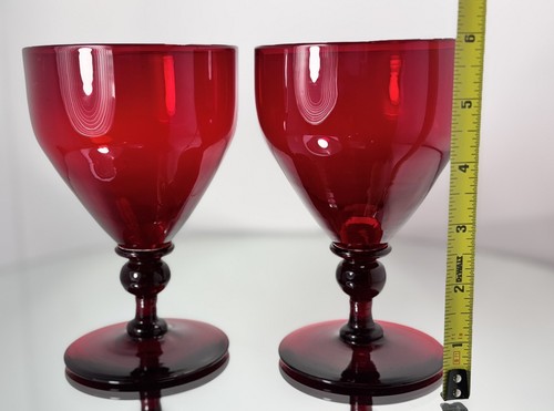 Steuben Goblet Selenium Red Shape 3140 Carder Era Circa 1920's - Picture 6 of 6