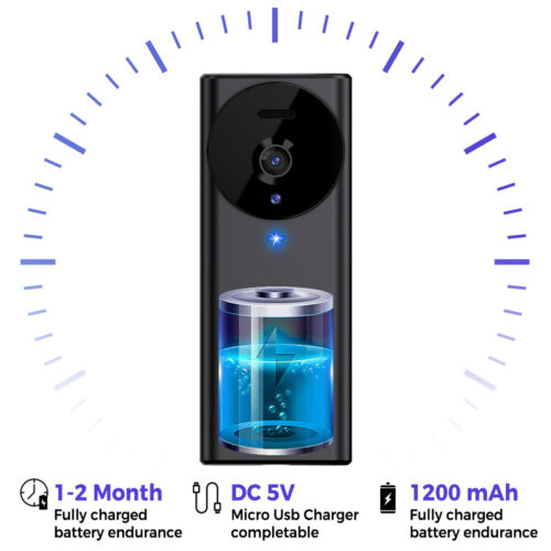 Türklingel mit Kamera HD WLAN Nachtsicht WiFi Video Funkklingel Ring Doorbell - Bild 7 von 21