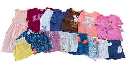NEW HUGE lot summer clothes GIRL 6-6X shorts, skorts, dress, t-shirts - Picture 1 of 18