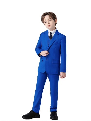 Boys Suits Colorful Formal Suits 5 Piece Slim Fit Dresswear Suit Set - Picture 26 of 28