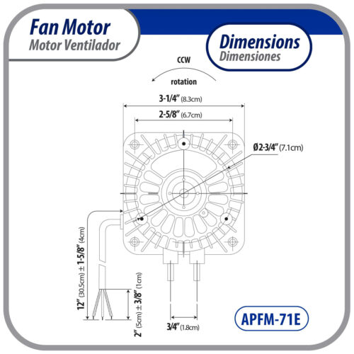 Appli Parts APFM-71E 7W motore frigorifero condensatore ed evaporatore 115 V 60 Hz 0 - Foto 4 di 9