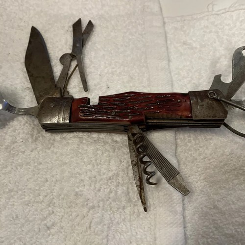 Vintage Camp Folding Multi-tool Knife - Picture 2 of 9