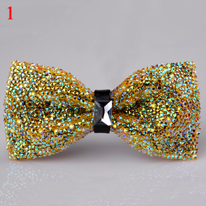 Men Glitter Crystal Rhinestone Bow Ties Necktie Wedding Banquet Party Formal eBay