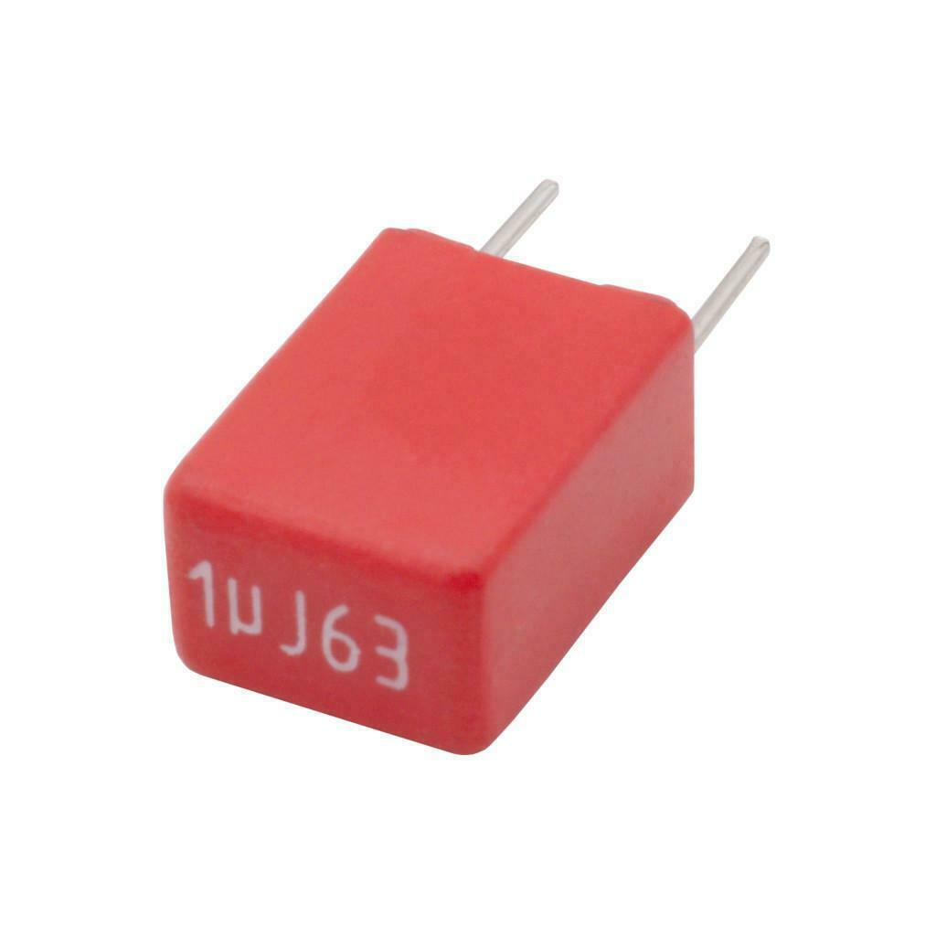 4 WIMA MKS2 5% 63V 1uF 5mm Metallized Polyester Capacitor