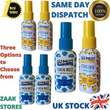 Lu-Mist Toilet Bowl Spray Coastal Breeze & Citrus Fresh 2x60ml Pocket Size New