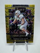 George Karlaftis 2022 Select Draft Picks Prizms Gold Lazer #25 Chiefs Purdue