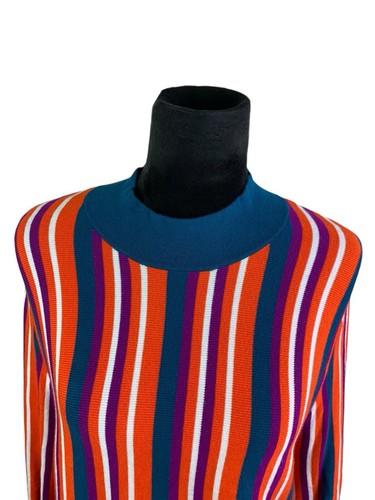 Victor Glemaud For Target Size L Colorful Striped Mock Neck Pullover Sweater - Picture 3 of 9