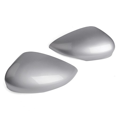 Cubierta de espejo retrovisor lateral izquierdo y derecho para Ford Fiesta 2011-2017 borde plateado - Imagen 3 de 7