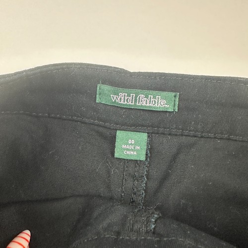 NUEVO CON ETIQUETAS Wild Fable Para Mujer Pantalones Cortos Negros Falda de tiro alto envolvente con Pantalones Cortos Talla 00 - Imagen 8 de 9
