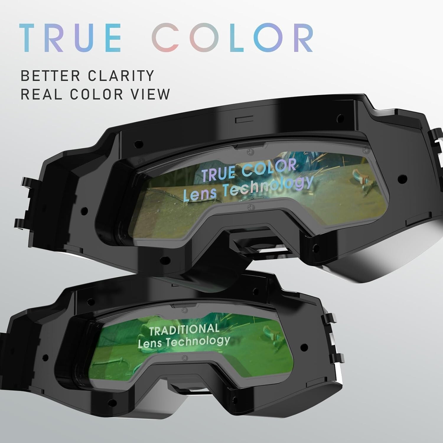 YESWELDER Auto Darkening Welding Goggles with Mask, LED Lighting & TYPE-C Charg