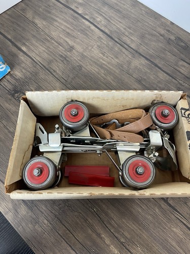 NOS Union Hardware Roller Skates #5 Original Leather Straps & Box Complete - Picture 13 of 19