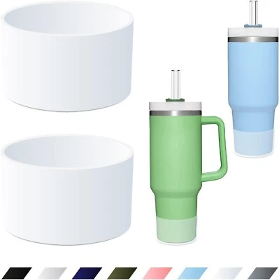 LECCER 2 Pack Silicone Boot for Stanley Quencher Tumbler H2.0 40oz 30oz 20oz