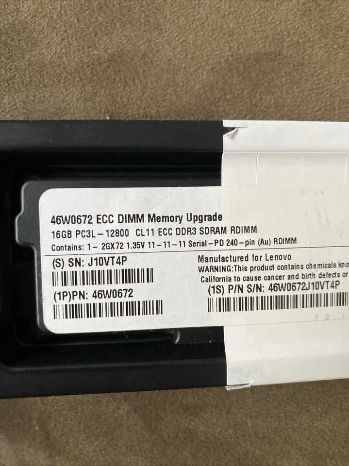 SAMSUNG 16GB 2Rx4 PC3L-12800 CL11 ECC DDR3 SDRAM Reg 1.35v RAM M393B2G70DB0-YK0Q - Image 4 of 4