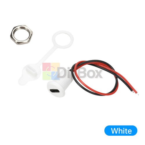 USB Type C Power Connector Panel Mount Waterproof Socket Female Connector 2-pin - Picture 32 of 36