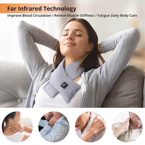 Smart Electric Washable Heated Scarf Winter Neck Warmer Shawl Man Woman Soft - Picture 6 of 13