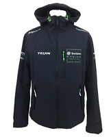 Superdry Men's Jacket Navy Blue Graphic Prints Hooded Long Sleeve Zip New F1