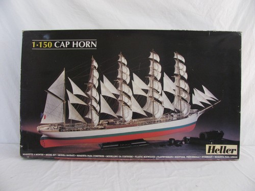 Vintage Heller 1/150 Scale Cap Horn Salling Vessel Ship Model Kit #80890 Read!