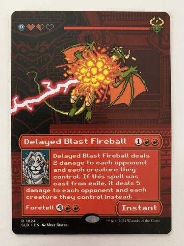 MTG Delayed Blast Fireball (1824) *Non-Foil* Secret Lair: Pixel Perfect MT/NM - Picture 1 of 2
