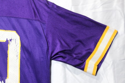 Vintage Puma 90s Herren Lila NFL Cris Carter MN Vikings 80 L Getragen Trikot - Bild 9 von 15