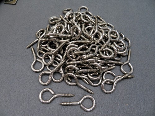 100  STAINLESS STEEL EYE LAG SCREWS     1/4 X 2 3/8 - Picture 1 of 2