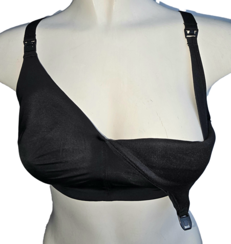Sujetador de lactancia M&S negro flexible sin aros copas desenganchables 38-42 A-H - Imagen 4 de 17