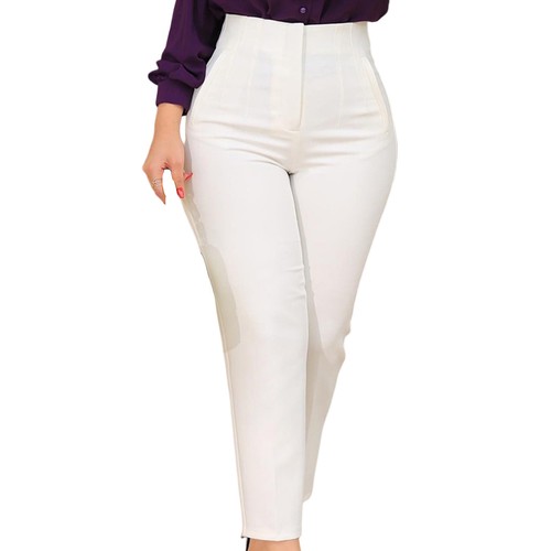 Work Pants Pockets Versatile Casual Loose Office Lady Trousers Thin - Picture 14 of 16