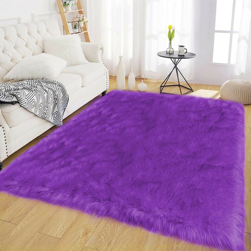 Latepis Faux Fur Sheepskin Area Rugs Soft Shaggy Carpet for Living Room Bedroom - Picture 179 of 219