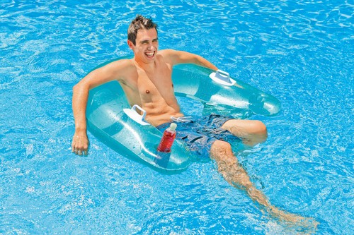Genuine Intex Sit 'N Float Pool Lounge Inflatable Pool Chair Lounger - Picture 8 of 12