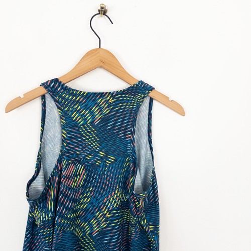 M&S Good Move Training Vest Tank Size 16 Tropical Floral Teal Blue Multi - Picture 14 of 21