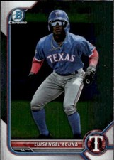 2022 Bowman #BCP-72 Luisangel Acuña Chrome Prospects Texas Rangers Baseball