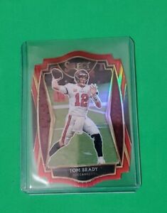 2020 Select Tom Brady Premier Level Red Prizm Die Cut 101 Buccaneers