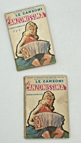 LE CANZONI DI CANZONISSIMA Lotto 2 libretti 1972-1973 Campi editore