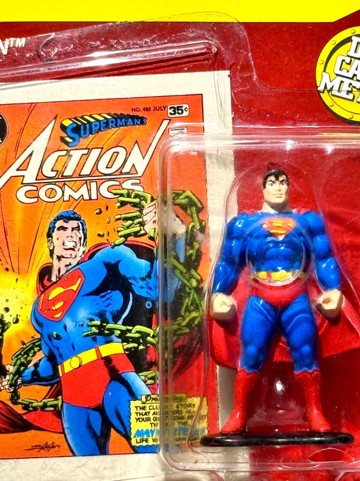 DC Comics Super Heroes SUPERMAN Die-Cast (1990) Ertl con tarjeta de coleccionista - SELLADO NUEVO Foto 4 de 4