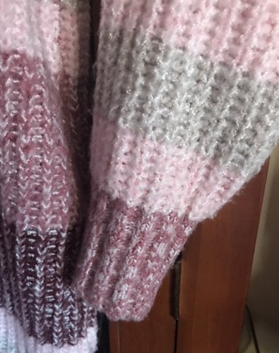 Torrid Women's Pink Striped Slouchy Tunic V-Neck Sweater Size 00 (M/L) - Picture 4 of 9