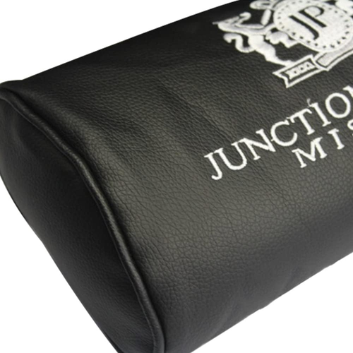 JP JUNCTION PRODUCE VIP Black Leather Car Neck Pillow Headrest 2PCS - Picture 4 of 7