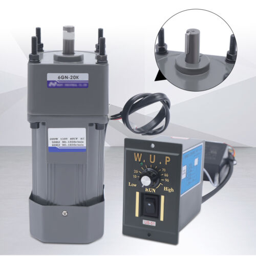 200W 110V AC Gear Motor Electric Variable with Speed Controller Single phase 20K - Picture 14 of 14