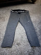 NWT Nike Pro  Tight Fit Full Length Black Dri-Fit Training Leggings Sz 1X Crop