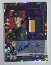2023 Panini USA Baseball Stars Stripes Ice Kyan Wallington Auto Relic 06/23