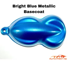 Bright Blue Metallic Basecoat High Solids Clearcoat Gallon Auto Paint Kit