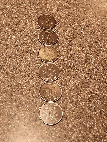 Ebay Live Boston 2007 Token Coins Spell B O S T O N Comes as a 6 Coin Set Rare - Picture 1 of 9