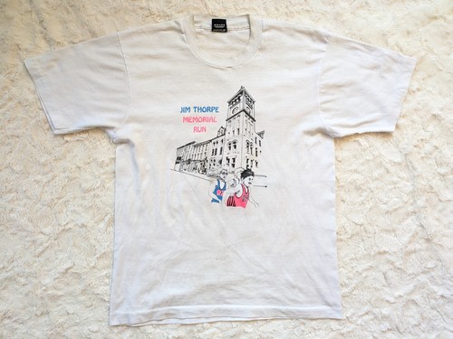 Vintage 90s Jim Thorpe Memorial Run Switch Back Runner T Shirt